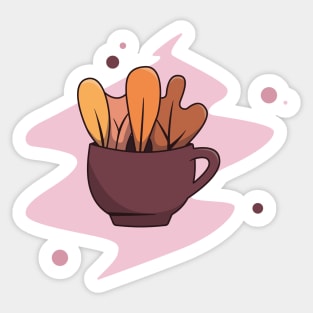 Coffee and plant Sticker